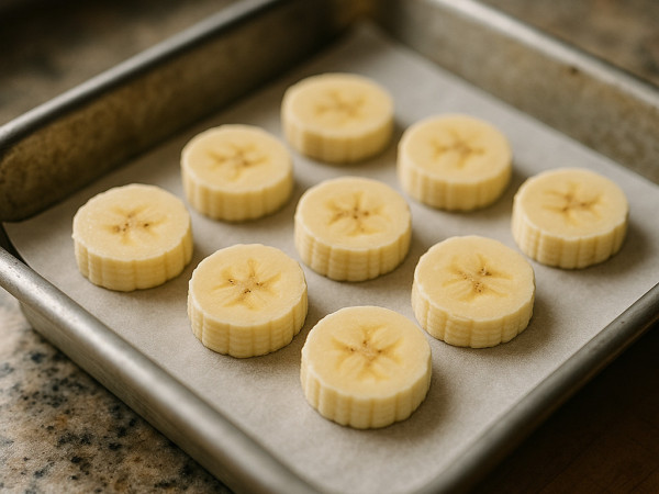 Strawberry-Banana Tahini Ice Pops step 1