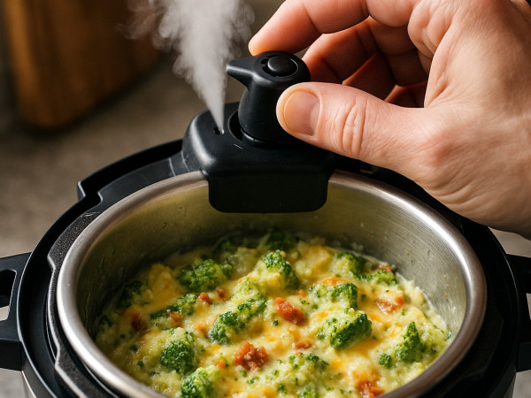 Creamy Loaded Broccoli Mash in the Instant Pot® step 2