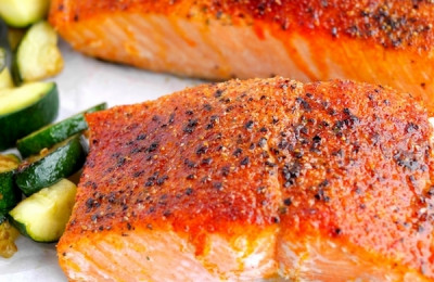 Air Fryer Salmon with a Kick