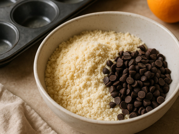Zucchini Orange Muffins with Chocolate Chips, Dairy and Gluten-Free step 1