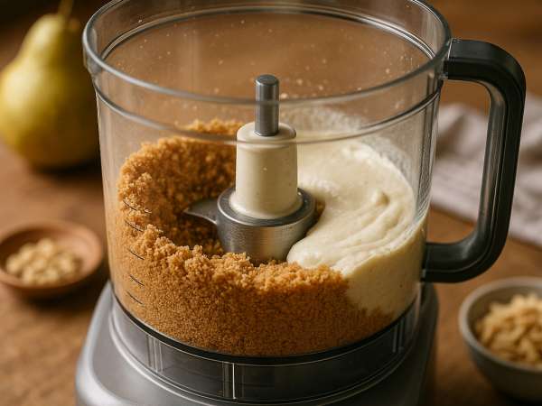 Pear and Almond Tart on a Graham Cracker Crust step 1