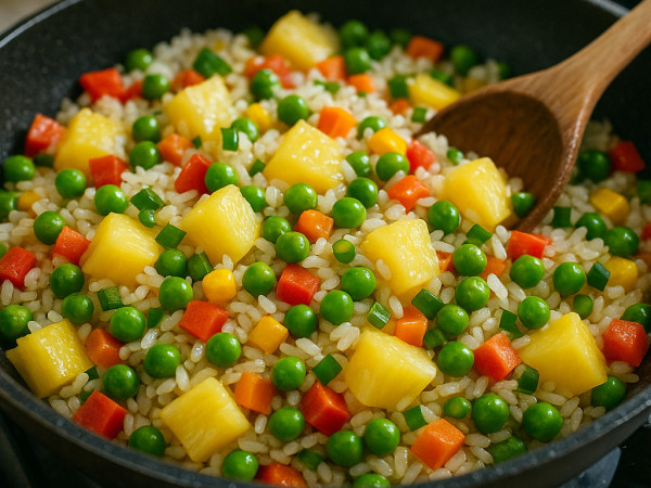 Pineapple Rice Bake for Chinese New Year Dinner step 3