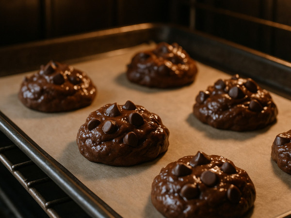 Ghirardelli's Flourless Fudgy Chocolate Chip Cookies step 4
