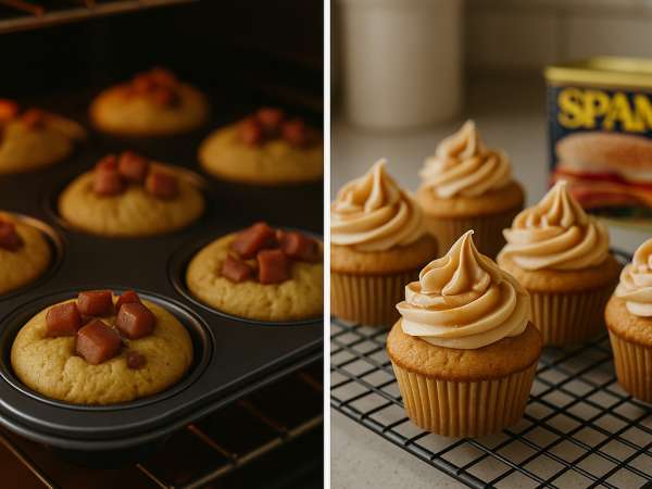 Delicious Cupcakes with SPAM® and Salted Caramel Frosting step 3