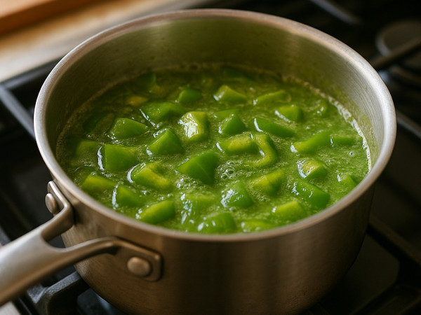 Spaghetti with Mexican Green Sauce step 2