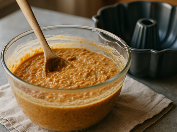 Carrot Bundt® Cake Drizzled with Orange-Bourbon Glaze step 1