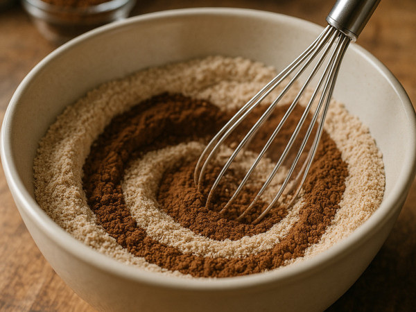 Chocolate-Coffee Cake Made with Whole Wheat step 1