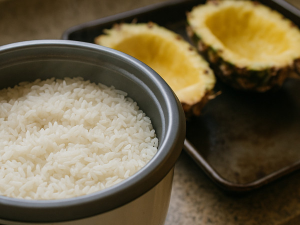 Pineapple Rice Bake for Chinese New Year Dinner step 1