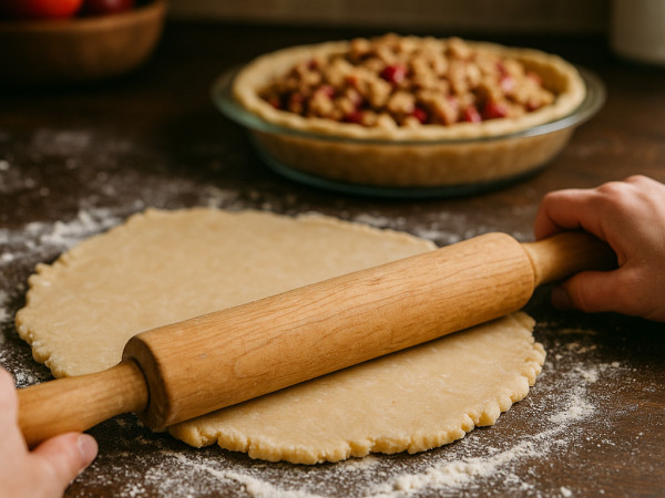Low-Sugar Cranberry Apple Streusel Pie step 3